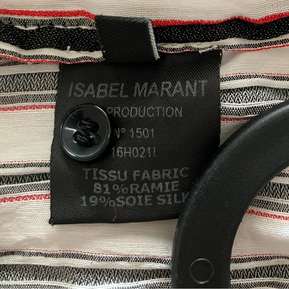Isabel Marant striped top size 34 with a tie and exposed zipper - Picture 6 of 9